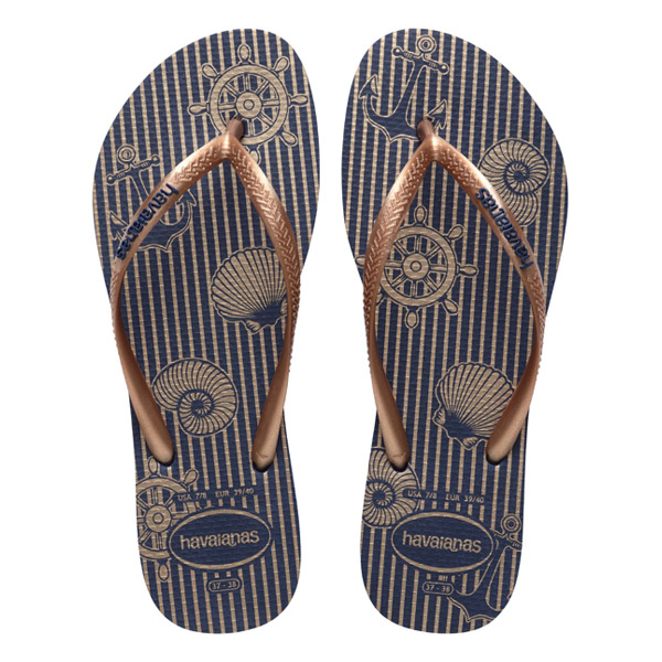 Slim Nautical Navy/Rose Gold