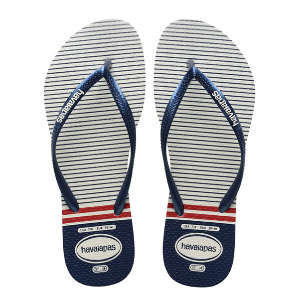Slim Nautical White/Navy/Red